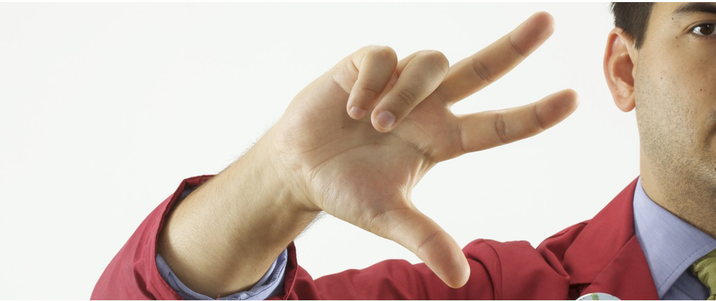 pit trader showing hand signals